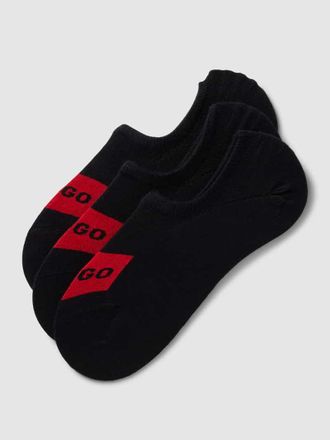 HUGO BOSS Sneakersocken im 3er-Pack Modell LABEL in Black, Größe 39-42