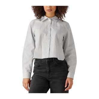 MY ESSENTIAL WARDROBE Overhemden, Dames, Wit, 2Xl, Wol, Blauwe Jeanmw Short Shirt Blouse