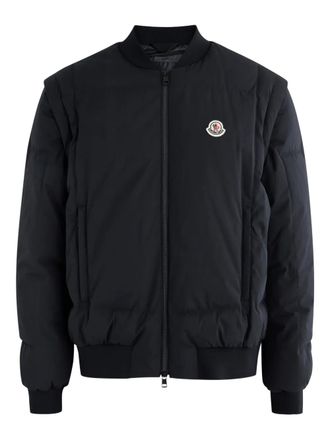 Moncler Taku logo-patch bomber jacket - Blue