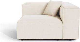 Sia Home M&oacute;dulo de esquina derecho terciopelo chenilla crema