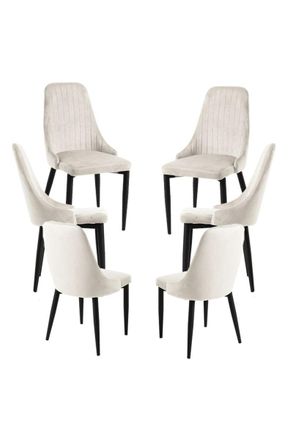 Regalos Miguel Regalos Miguel - Packs Sillas Comedor - Pack 6 Sillas Kan Terciopelo - Beige