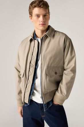 Levi's Chaqueta Cortland - Hombre - 2XL - Crema / Vintage Khaki