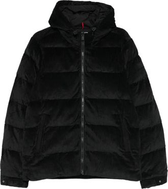 MC2 Saint Barth Maier hooded corduroy padded jacket - Zwart