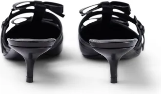 Valentino Calfskin Pointed-Toe Mule - Black