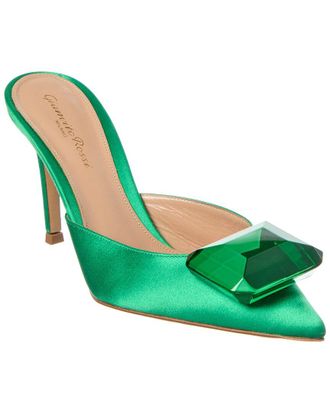 Gianvito Rossi Jaipur Satin & Leather Mule