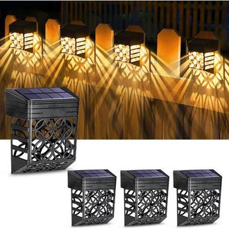 OEM 4 Luces Solares Exteriores Para Jard&iacute;n, Ip54, Impermeables, Con Led De Luz Blanca C&aacute;lida Y Dise&ntilde;o Especial, Ideales Para Jard&iacute;n, Patio, C&eacute;sped Y Entra
