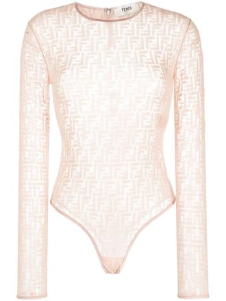 Fendi Body met jacquard - Beige