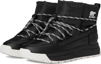 Sorel Whitney III Slip-on Waterproof Womens Cold Weather Boots Black/Sea Salt : 10.5 B - Medium, Synthetic