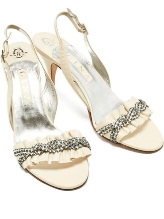 Gina Sandalen verfraaid met kristallen - Beige