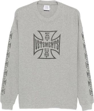 VETEMENTS Logo-print Waffle-knit T-shirt