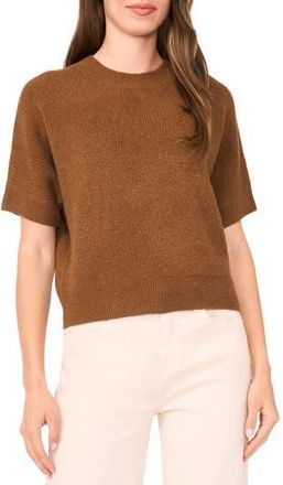 Halogen Short Sleeve Sweater in Rich Cognac at Nordstrom Rack, Size X-Large