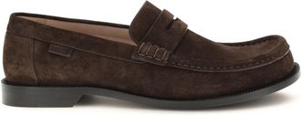 Loewe Mens Loafers Campo Suede Calfskin Dark Brown