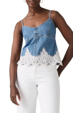 Levi's 90s Lace Denim Camisole in Slipped My Mind at Nordstrom, Size X-Small