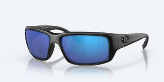 Costa Unisex Fantail Polarized Sunglasses In Blackout Frame Blue Mirror Glass