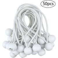 OEM 50 Unidades De Cuerdas El&aacute;sticas Con Bola, Tensores De Lona Para Pabellones, Camping, Tiendas De Campa&ntilde;a, Cortinas, Arneses De Extensi&oacute;n, 10 Cm - Crez