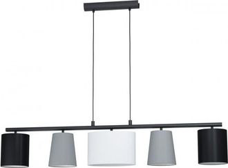 Eglo Eglo - L&aacute;mpara De Suspensi&oacute;n 120x25,5x110 Cm En Metal Y Tejido Gris Negro Y Blanco Almeida