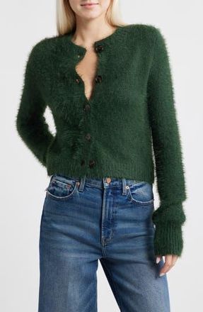 All in Favor Fuzzy Cardigan in Hunter at Nordstrom Rack, Size X-Small