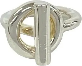 Herm&egrave;s Silver Silver 925 Band Ring (Pre-Owned)