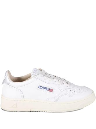 Autry White Silver Leather Sneakers