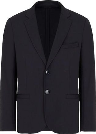 A|X Armani Exchange Single-breasted Blazer - Heren - Blazers - Blauw - S - Leer - Jassen