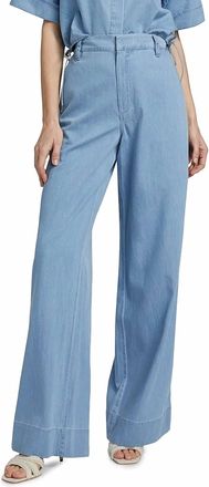 Jonathan Simkhai Coralena Wide Leg Pants In Stratus