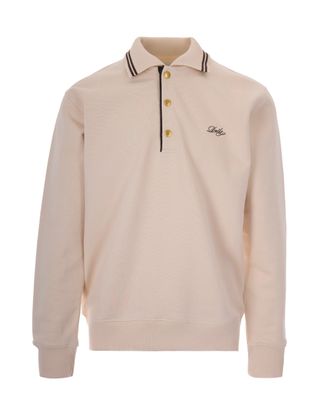 Dr&ocirc;le de Monsieur Polo Shirt with Contrast Embroidery and Ribbed Details