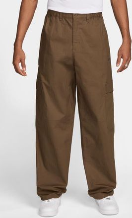 Nike Sportswear Club Stretch Cotton Ripstop Cargo Pants in Mosswood Brown at Nordstrom, Size Xx-Large
