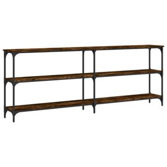 vidaXL Vidaxl - Mesa Consola Madera De Ingenier&iacute;a Roble Ahumado 200x29x75 Cm