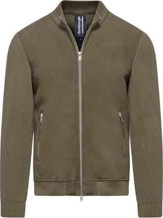 Bomboogie Giacca in pelle Komb - - Jackets - Uomo - Verde - L
