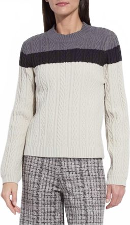 Lyss&eacute; Gabriel Ski Sweater In Grey/cream