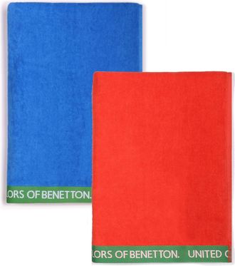 Benetton Set 2 Toalla De Playa 90x160cm 380gsm Velour 100%algodon Casa