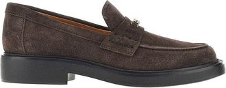 Tod's Suede leather loafers with logo Woman 36
