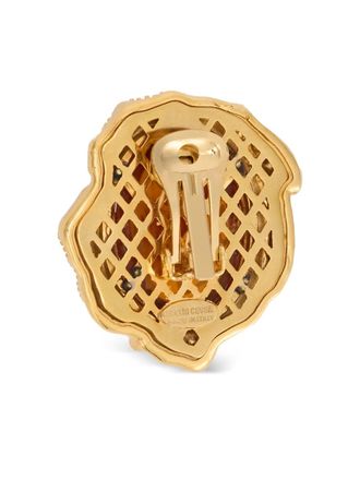 Roberto Cavalli Clip-on oorbellen met topaas - Goud