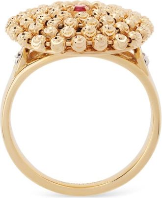 Officina Bernardi 18kt yellow gold Mimosa ruby ring - women - Ruby/18kt Yellow Gold - 7