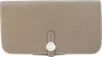 Herm&egrave;s Etoupe Gray Togo Leather (Pre-Owned)
