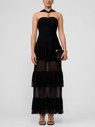 Rachel Roy Solana Mesh Tiered Long Dress