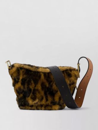 Zadig&Voltaire baby jane faux fur chain belt bag