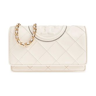 Tory Burch Tory Burch, Wallets & Cardholders, female, Beige, Size: ONE SIZE Fleming Chain Wallet