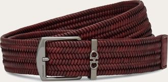 Ferragamo Uomo Cintura intrecciata Rosso