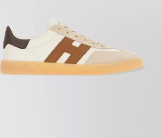 Hogan leather sneakers with contrast panels and rubber sole