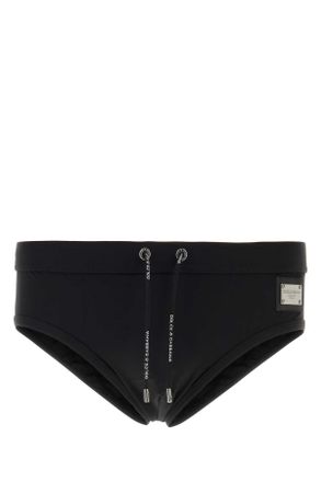 Dolce & Gabbana Black Stretch Nylon Swimming Brief
