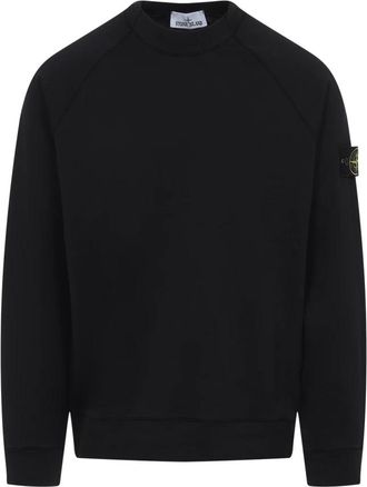 Stone Island Zwart Sweatshirt Casual Stijl - Heren - Sweatshirts - Zwart - L - Katoen - Hoodies & sweatvesten