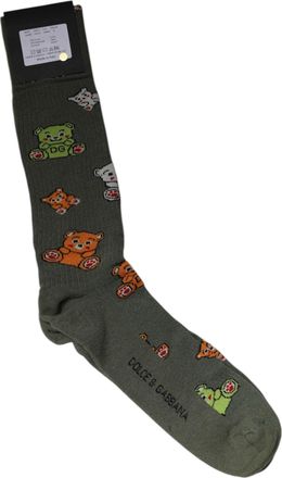 Dolce & Gabbana Character-Printed Nylon Socks - Gray