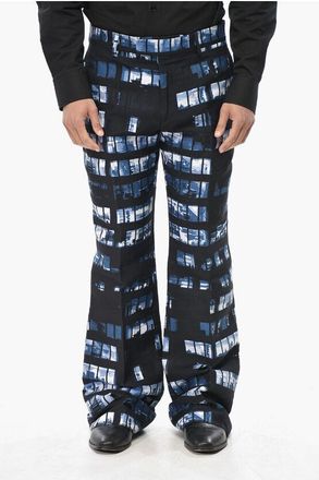 Off-white Jacquard Bootcut Trousers WINDOWS size 50