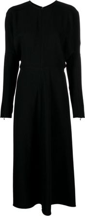 Victoria Beckham draped cady midi dress - women - Acetate/Elastane/Viscose - 10 - Black