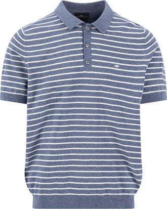 Fynch-Hatton Fynch Hatton poloshirt blauw gestreept