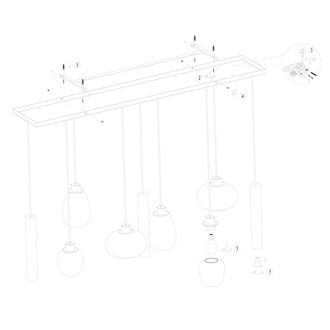Steinhauer Steinhauer - L&aacute;mpara Colgante - Reflexion - Negro - Vidrio Metal