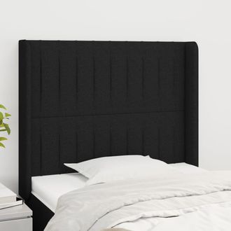 vidaXL Cabecero Con Orejas De Tela Negro 103x16x118/128 Cm Vidaxl