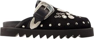 Toga Archives Zwarte Leren Muiltjes - Ronde Neus - Dames - Slip ons - Zwart - 35 EU - Leer - Schoenen