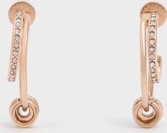 Charles & Keith Hermione Crystal Crescent Earrings